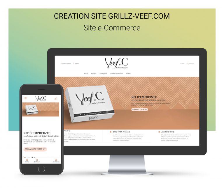 Création site E commerce Grillz Veef